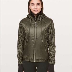 Lululemon Olive Green Women's Hooded Jacket Size 6